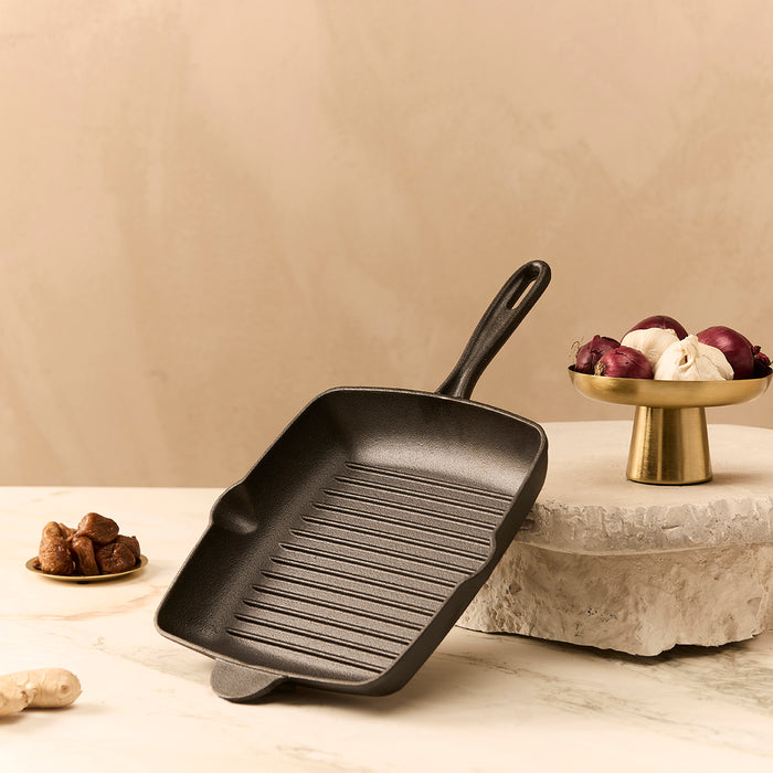 Byron gietijzeren grillpan vierkant 28 CM