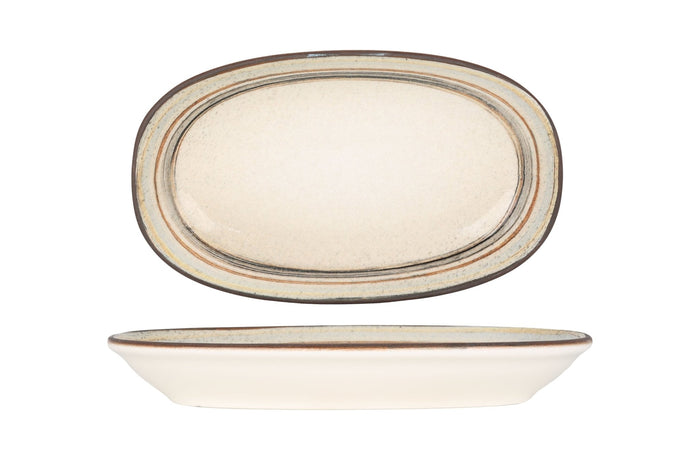 Bonna Serveerschaal - Cortado - Porselein - 24x14 cm - set van 2