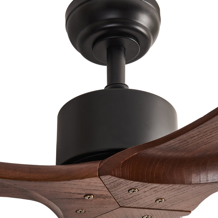 Beliani - ARANI - Plafondventilator - Donkerbruin - Hout