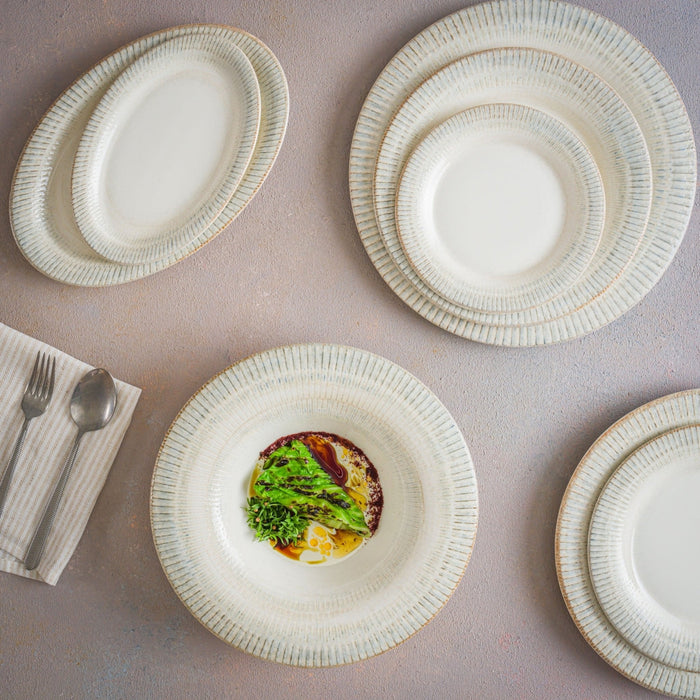 Bonna Diep bord - Galata - Porselein - 25 cm (1300cc) - set van 6