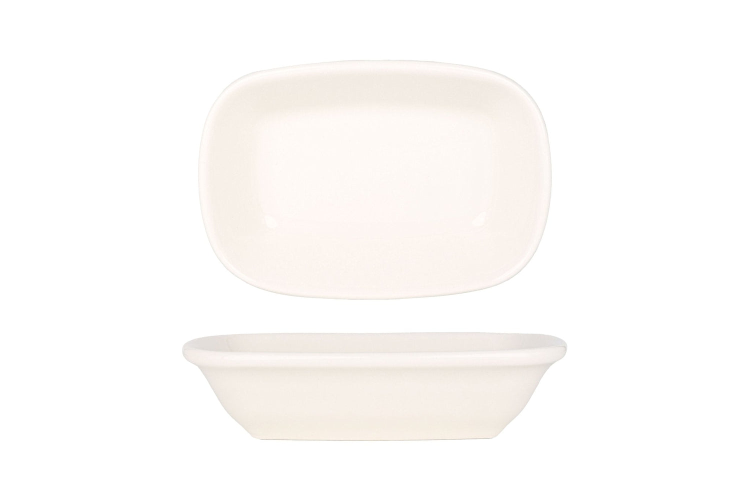 Bonna Diep bord - Gourmet - Porselein - 20x14 cm - set van 2