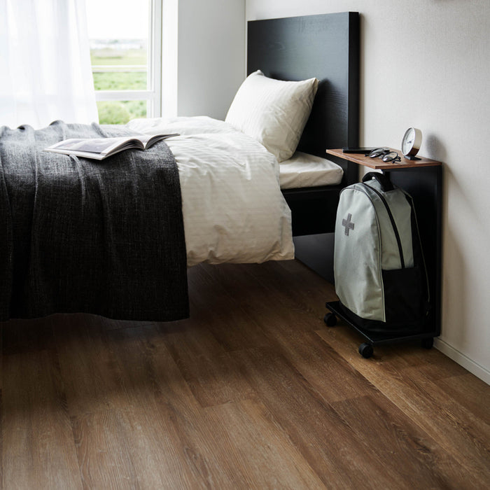 Yamazaki Tower Bijzettafel op wielen semi gesloten - Zwart