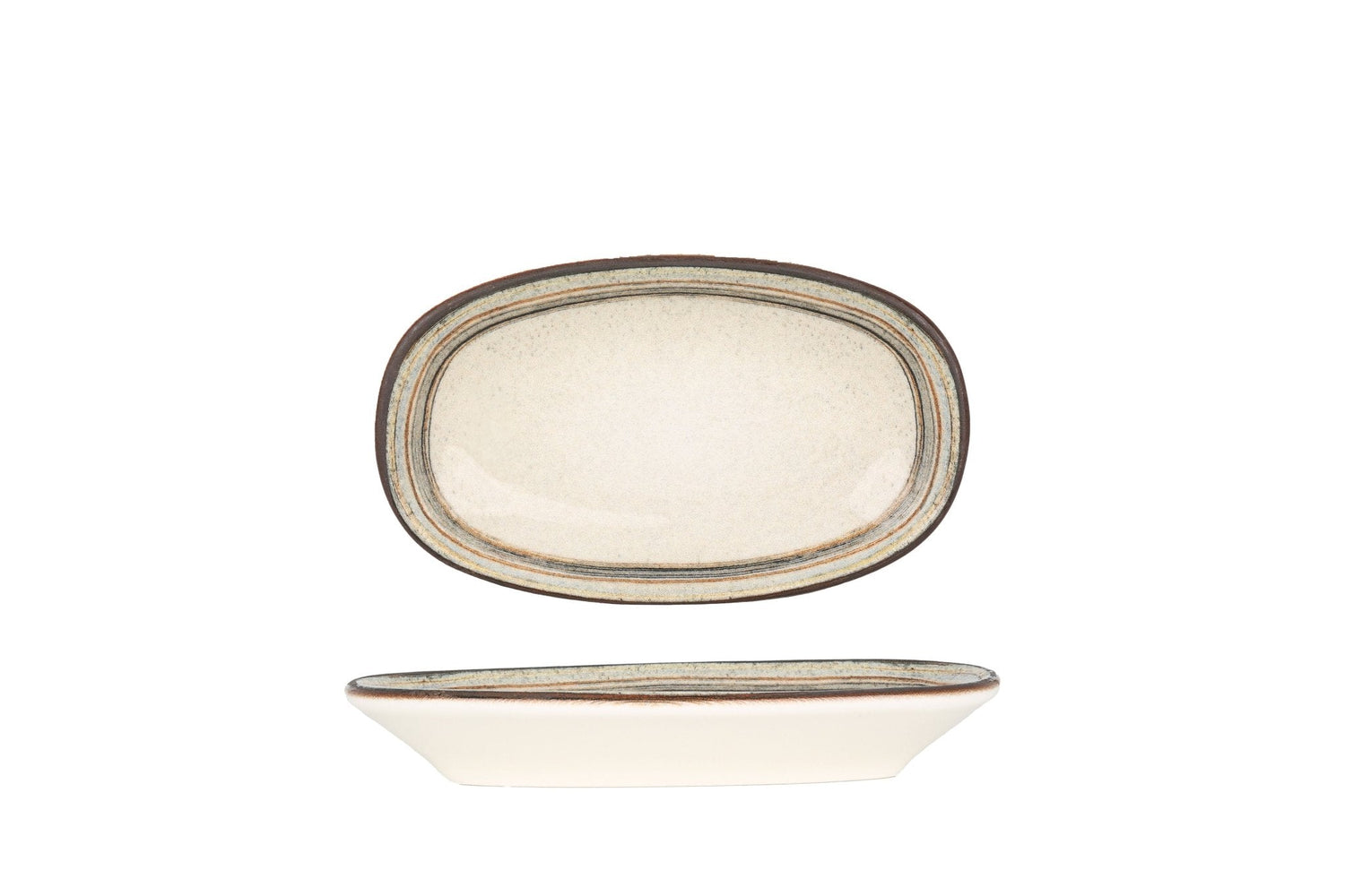 Bonna Serveerschaal - Cortado - Porselein - 19x11 cm - set van 2