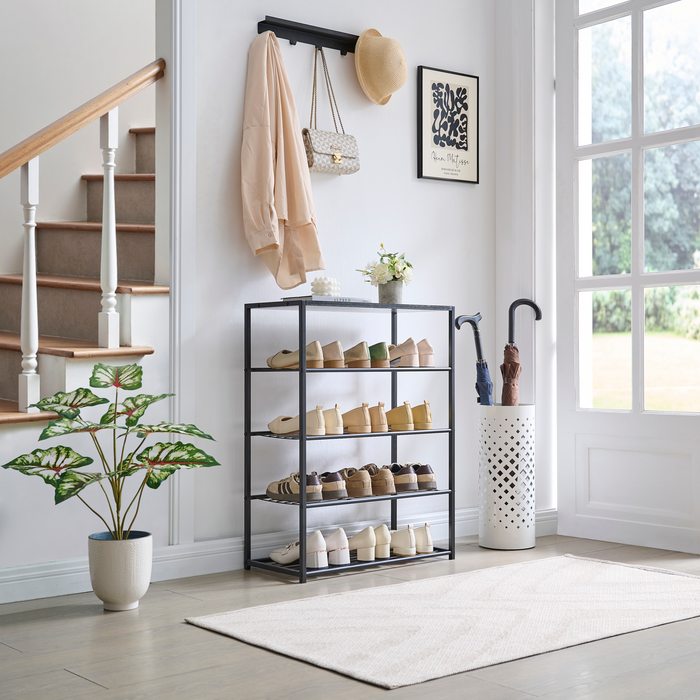 Acaza Schoenenrek - 12 à 15 Paar Schoenen - Houten Plank - Zwart