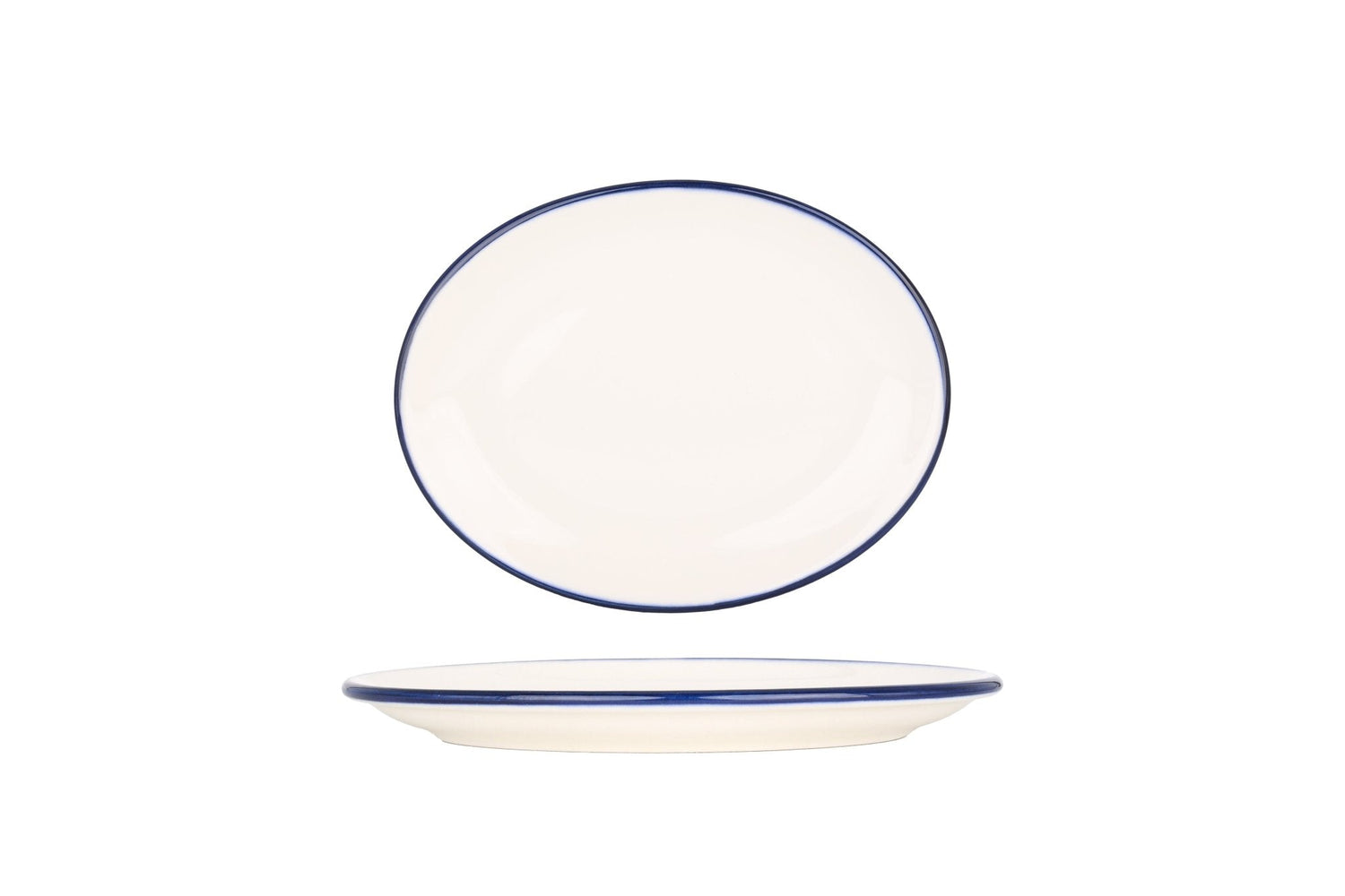 Bonna Serveerschaal - Linea Blue - Porselein - 20x15.6 cm - set van 2