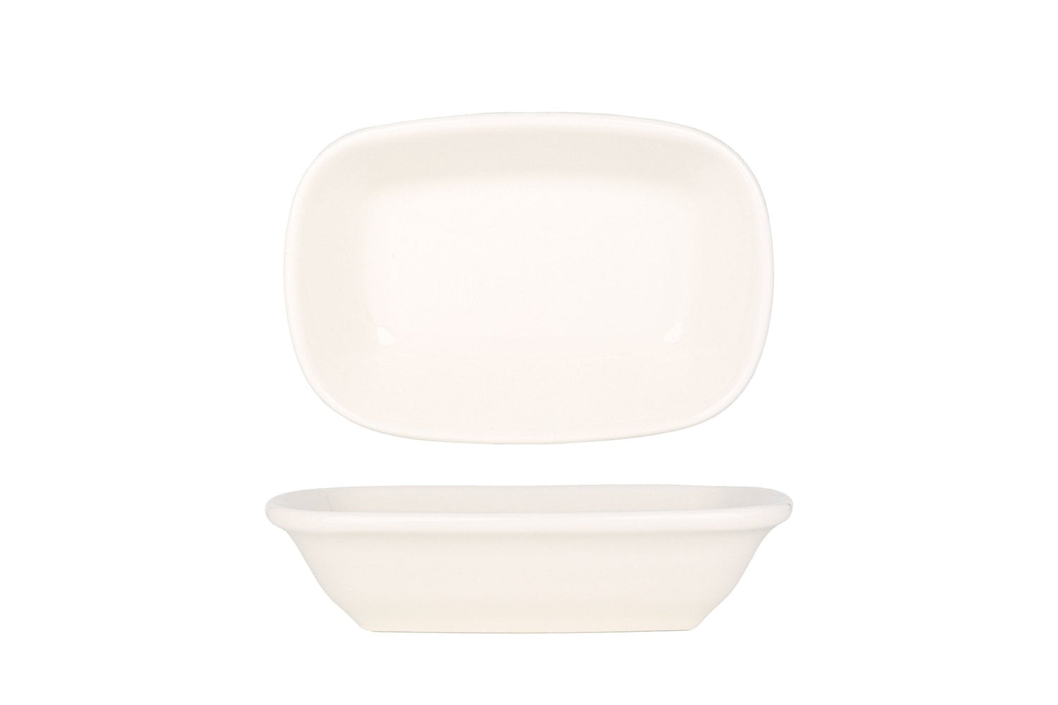 Bonna Serveerschaal - Gourmet - Porselein - 14x10 cm - set van 2