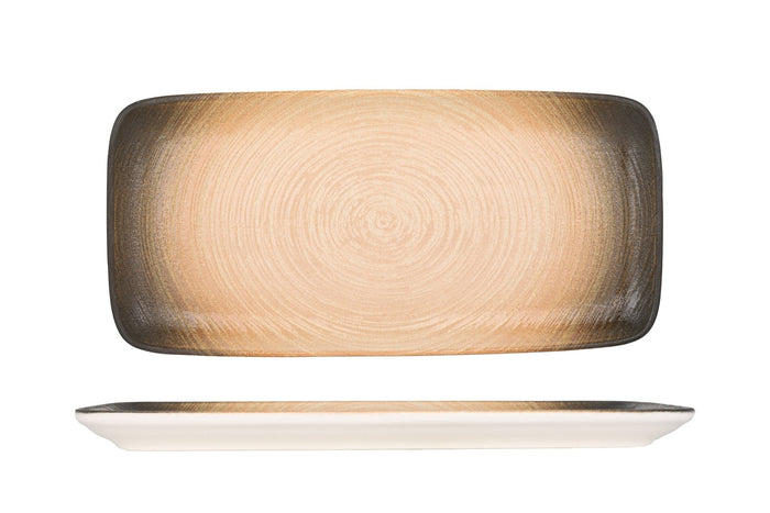 ID Fine Serveerschaal - Canyon - Porselein - 30x11 cm - set van 2
