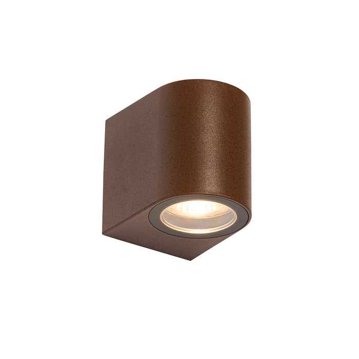 QAZQA Moderne buiten wandlamp roestbruin kunststof ovaal - Baleno