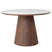 Giga Meubel - Eettafel Wit Keramiek|Walnoot - Ø115x77cm - Alba