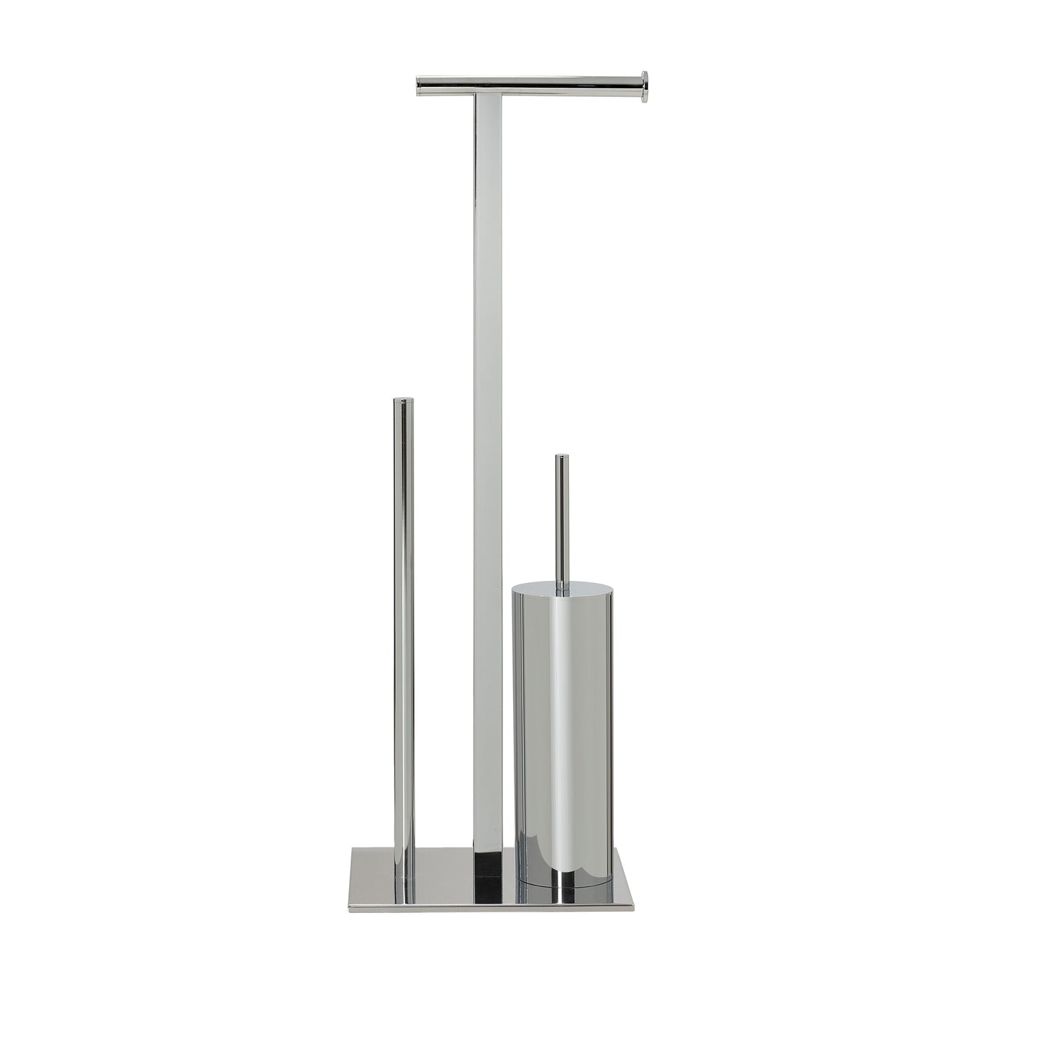 Sealskin Square Toiletbutler - Toiletrolhouder - Toiletborstel met Houder - Reserverolhouder - Vrijstaand - Chroom