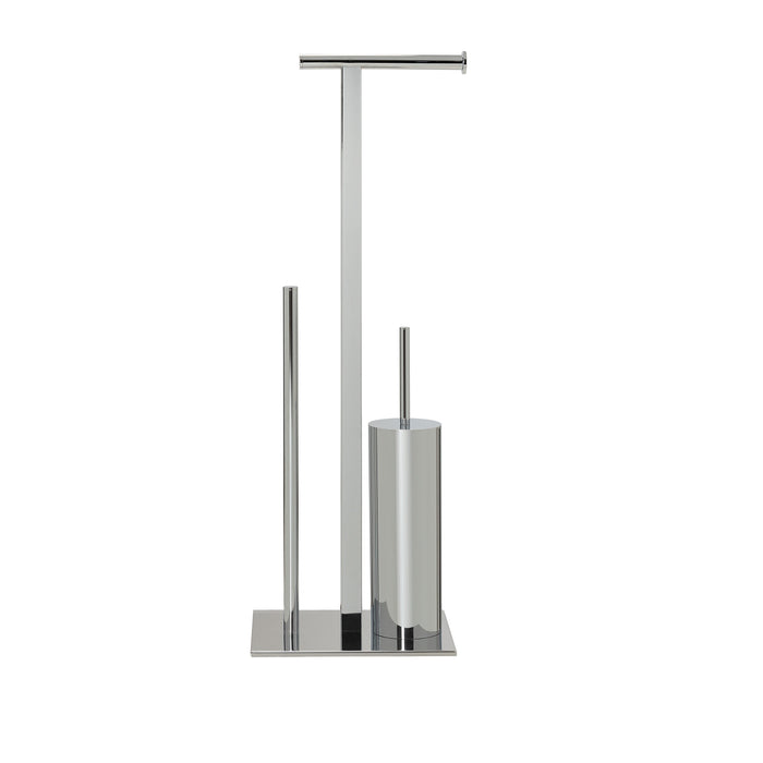 Sealskin Square Toiletbutler - Toiletrolhouder - Toiletborstel met Houder - Reserverolhouder - Vrijstaand - Chroom