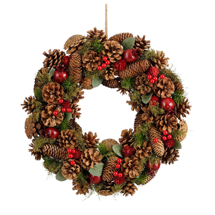 Mica Decorations Landon Kerstkrans - H9 x Ø45 cm - Bruin