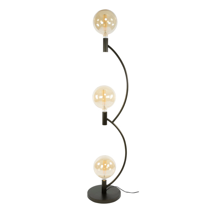 Giga Meubel - Vloerlamp Zwart - 3-lichts - 35x30x160cm - Arcus