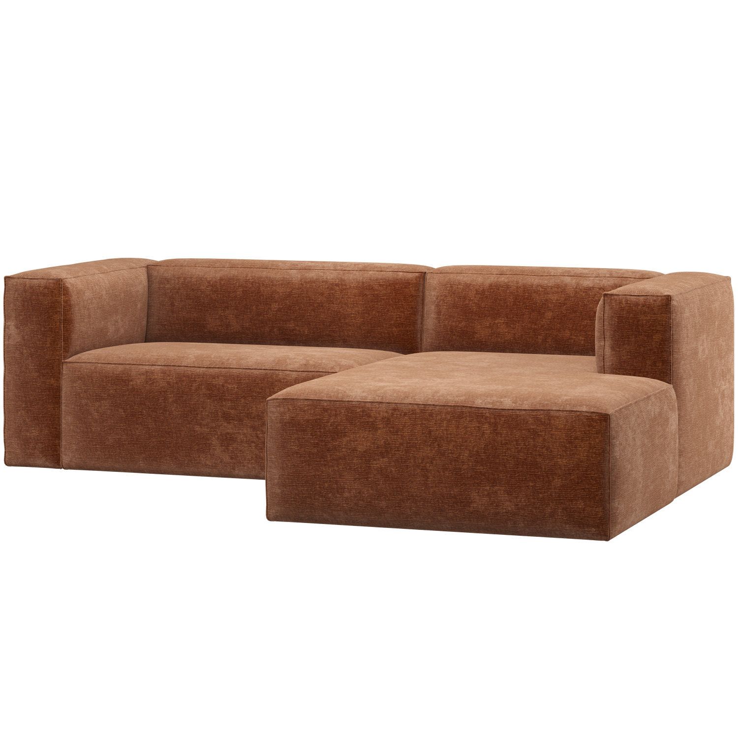 WOOOD Bean Chaise Longue Bank Rechts - Chenille Velvet - Taupe