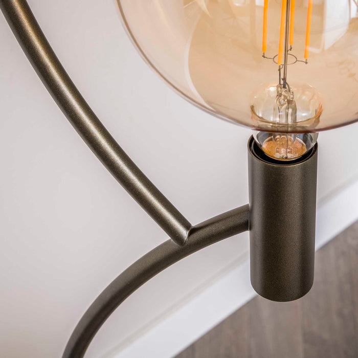 Giga Meubel - Vloerlamp Zwart - 3-lichts - 35x30x160cm - Arcus