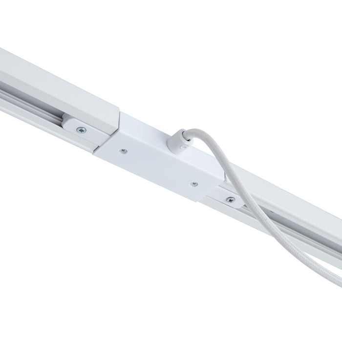 QAZQA I voeding voor 1-fase rail met ronde bevestigingsplaat wit -