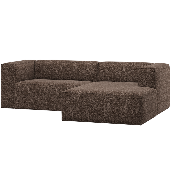 WOOOD Bean Chaise Longue Bank Rechts - Melange - Bruin - 73x254x178