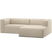 WOOOD Bean Chaise Longue Bank Rechts - Melange - Beige - 73x254x178