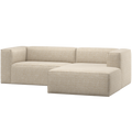 WOOOD Bean Chaise Longue Bank Rechts - Melange - Beige - 73x254x178