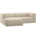 WOOOD Bean Chaise Longue Bank Links - Melange - Beige - 73x254x178
