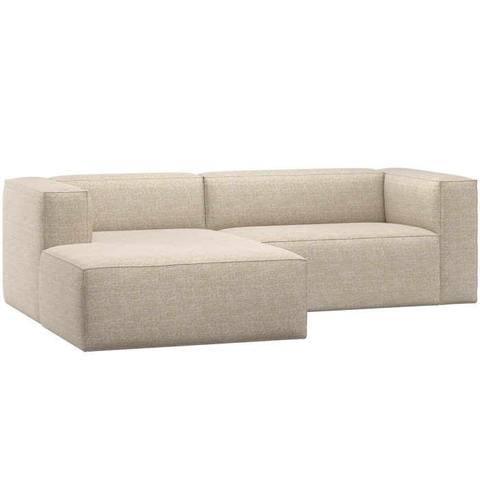 WOOOD Bean Chaise Longue Bank Links - Melange - Beige - 73x254x178