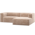 WOOOD Bean Chaise Longue Bank Rechts - Chenille Velvet - Naturel