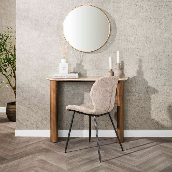 Giga Meubel - Hal-|kaptafel Romano Curvo Keramiek Travertin