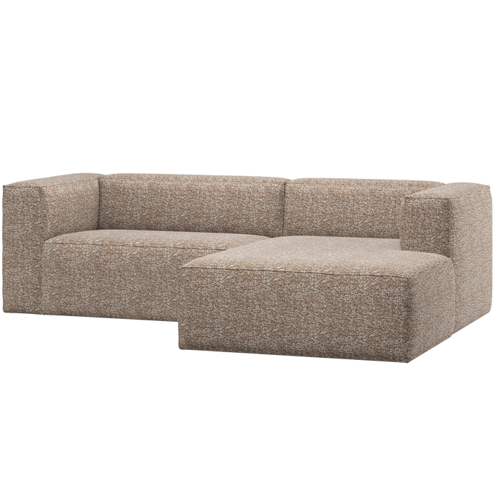 WOOOD Bean Chaise Longue Bank Rechts - Lichtbruin - Melange
