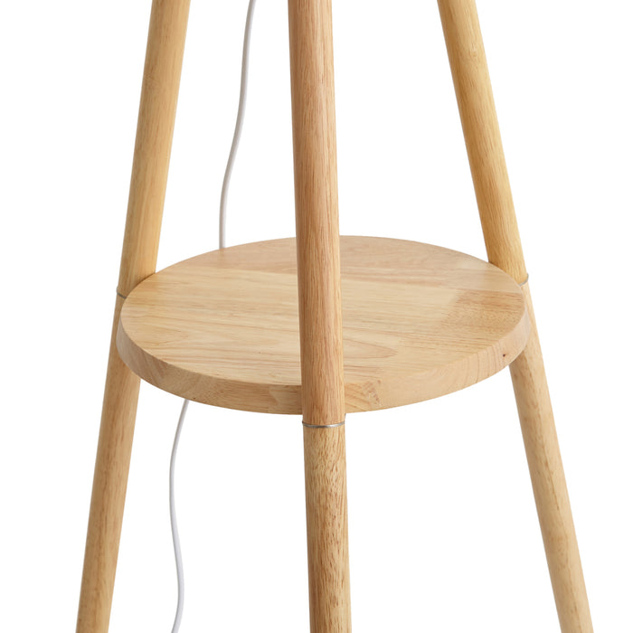 QAZQA Scandinavische vloerlamp tripod hout - Lou