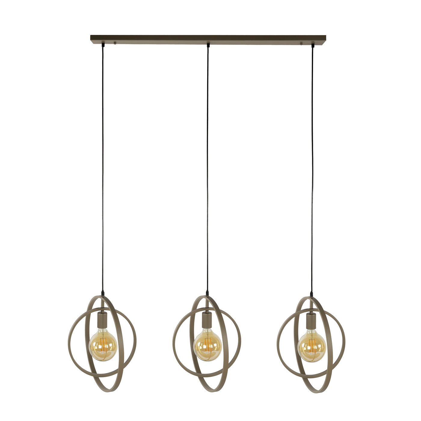 Giga Meubel - Hanglamp Beige - 3-lichts - 130x30x150cm - Turn Around