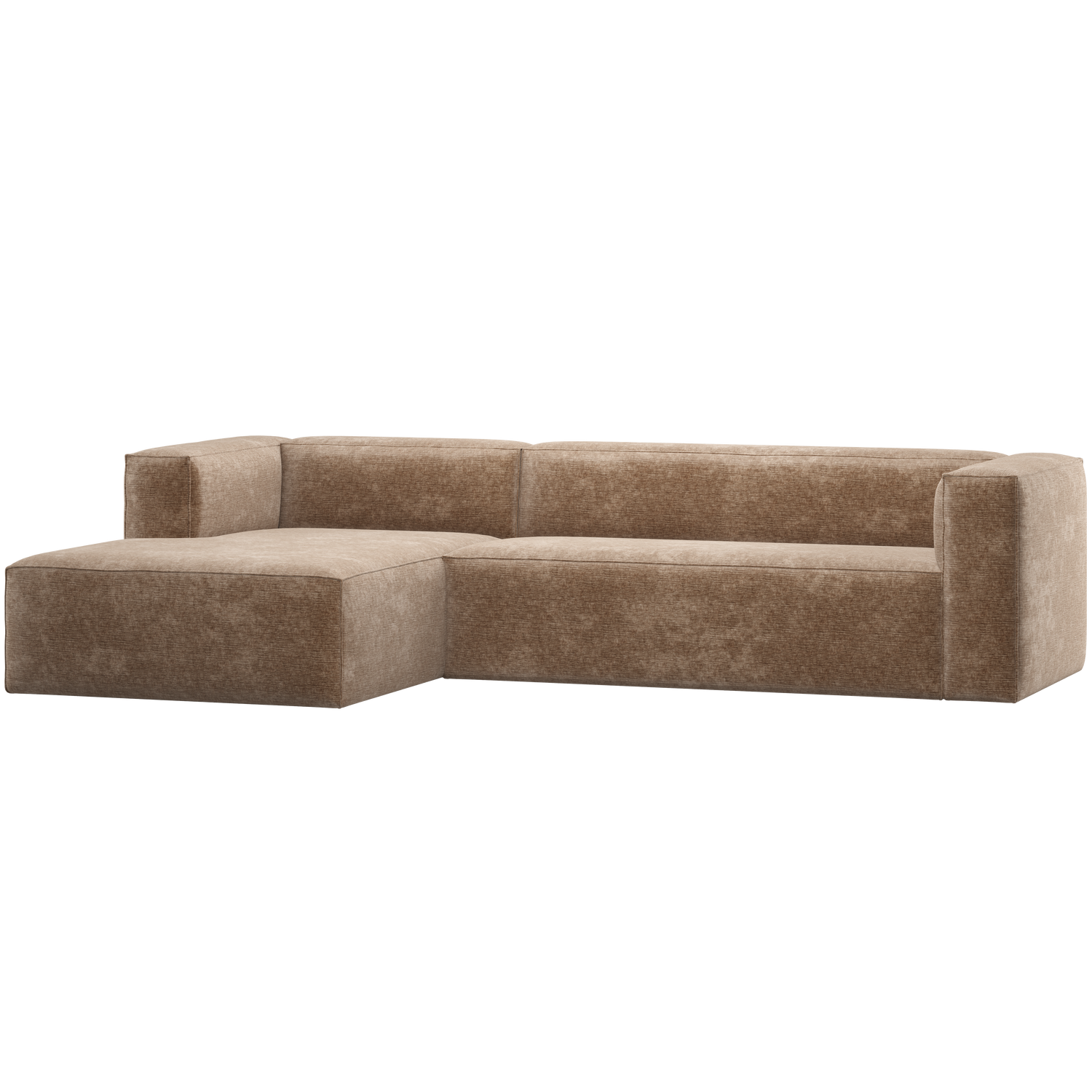WOOOD Bean Hoekbank Links - Chenille - Velvet Taupe - 73x305x175