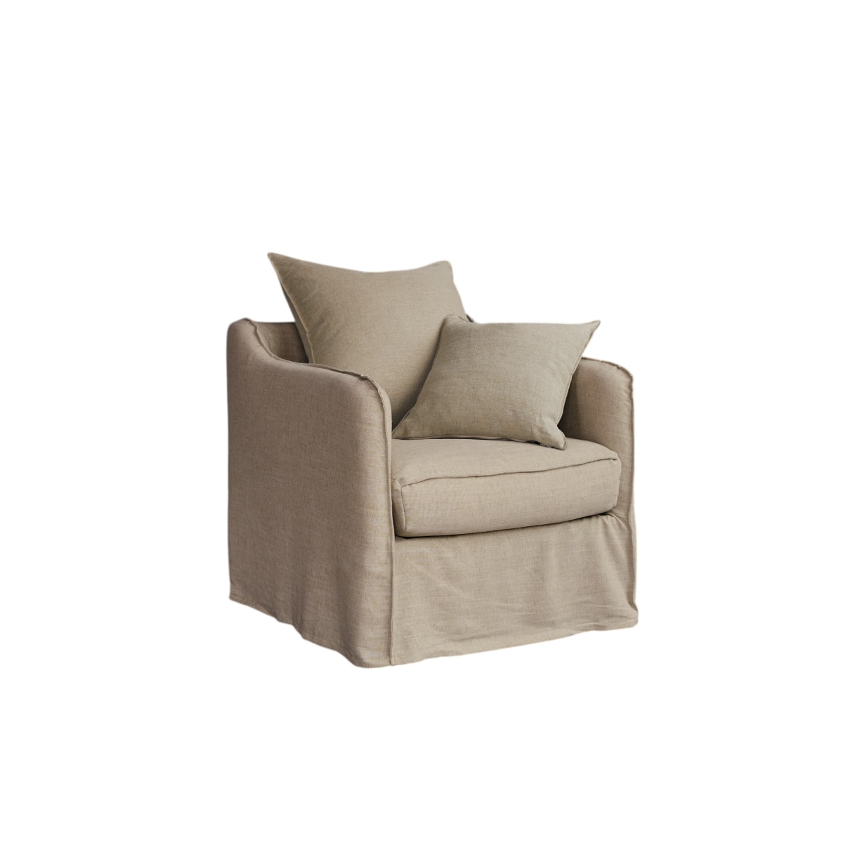 Tikamoon - Ariane - Fauteuil van natuurlijk linnen