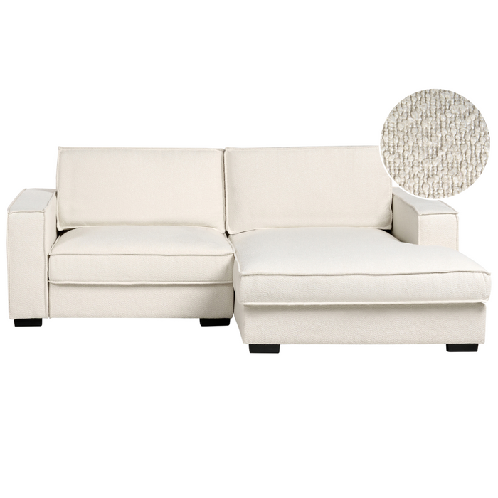 Beliani - KOLDING - Hoekbank - Lichtbeige - Linkszijdig - Bouclé