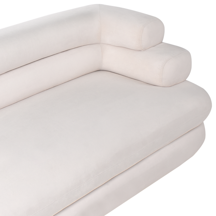 Beliani - HELLE - Tweezitsbank - Lichtbeige - Fluweel