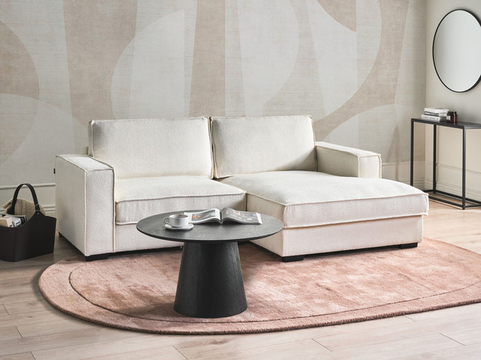 Beliani - KOLDING - Hoekbank - Lichtbeige - Linkszijdig - Bouclé