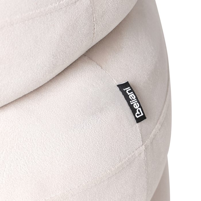 Beliani - HELLE - Tweezitsbank - Lichtbeige - Fluweel