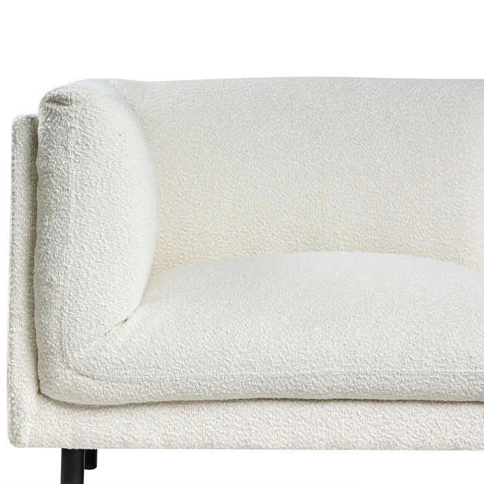 Beliani - VORGOD - Driezitsbank - Off-white - Bouclé