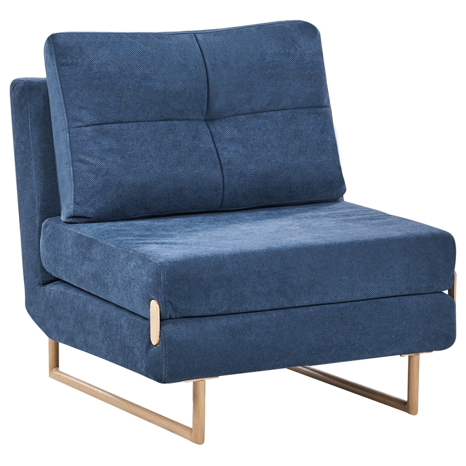 Beliani - JERSLEV - 1-zits slaapbank - Blauw - Polyester