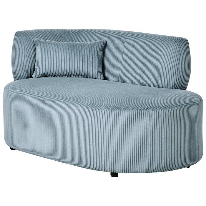Beliani - VANVEY - Chaise longue - Blauw - Linkszijdig - Corduroy