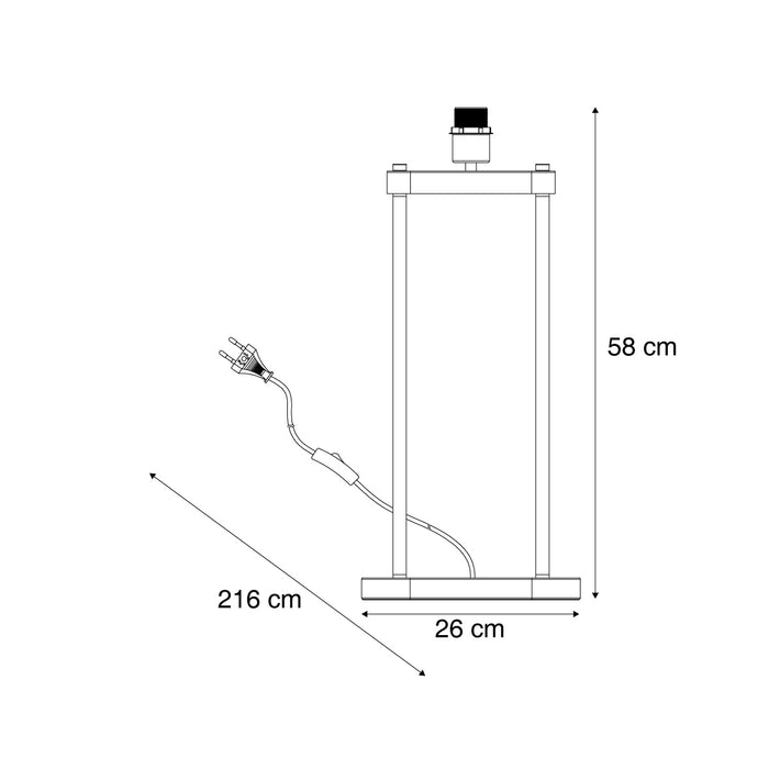 QAZQA Moderne tafellamp beige - Thijmen