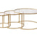 Giga Meubel - Salontafel Aurum Ø80|Ø60|Ø42cm Goud|Glas Set van 3