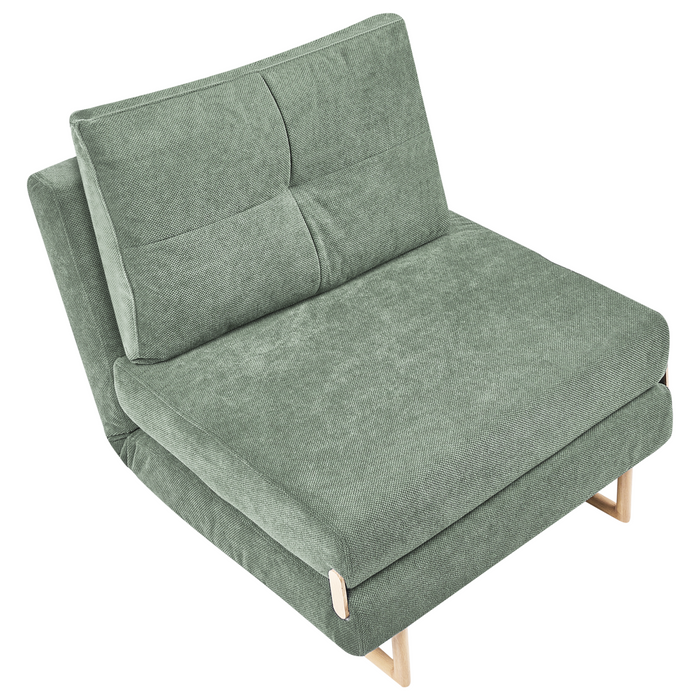 Beliani - JERSLEV - 1-zits slaapbank - Lichtgroen - Polyester