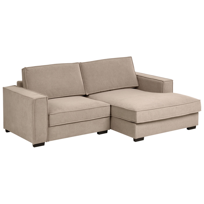 Beliani-KOLDING-Hoekbank met ottomaan-Taupe-Linkszijdig-Polyester