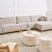 Beliani-VENG-Hoekbank 5-zits-Lichtbeige-Linkszijdig-Polyester