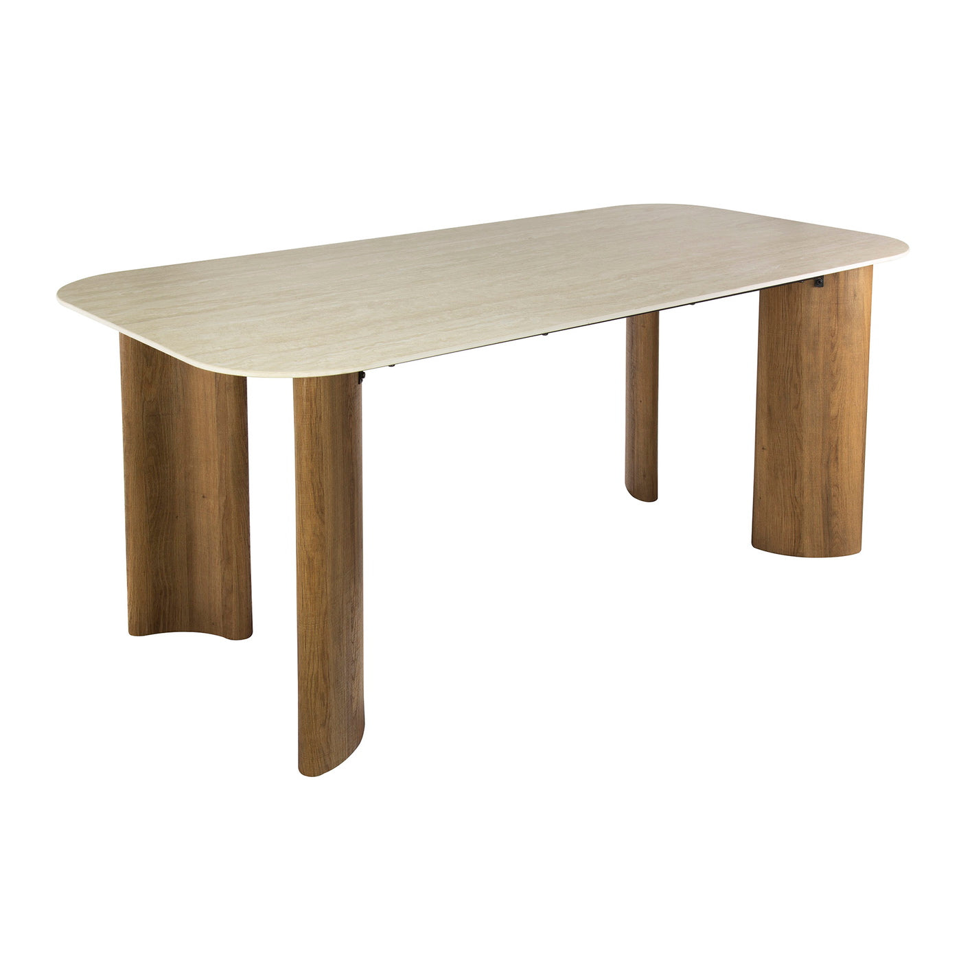 Giga Meubel - Eettafel Romano Curvo 180cm Keramiek Travertin