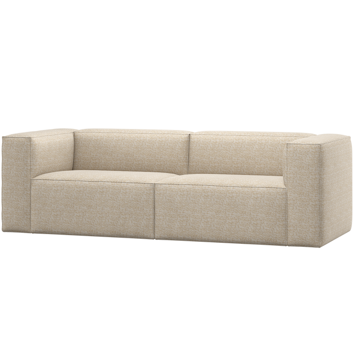 WOOOD Bean 3,5-Zits Bank - Polyester - Beige Melange - 73x242x96