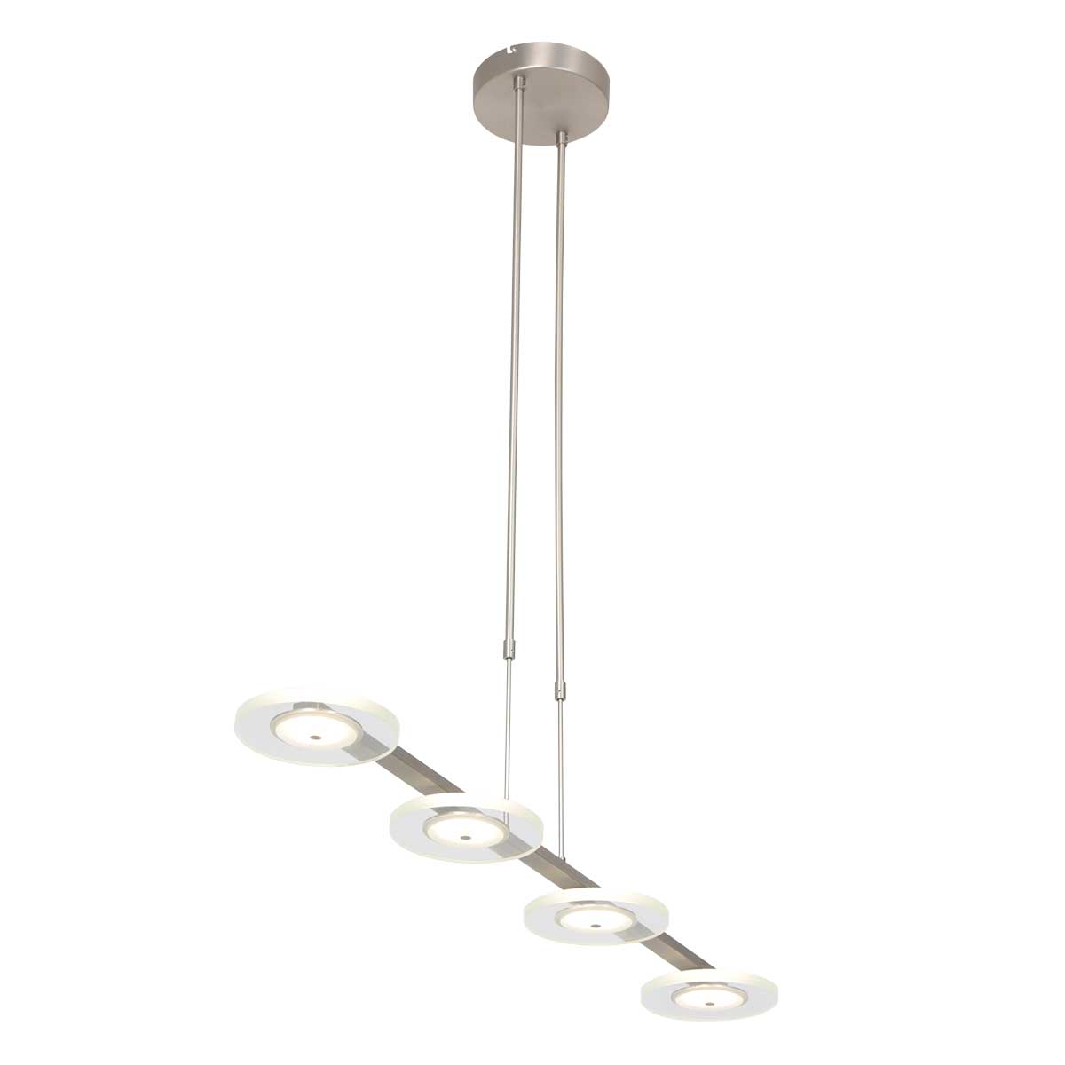 Steinhauer - Hanglamp Grijs Metaal|Glas - 4-Lichts - 120cm - Turound