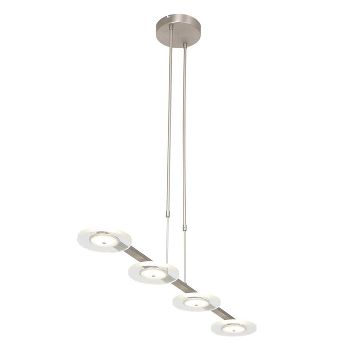 Steinhauer - Hanglamp Grijs Metaal|Glas - 4-Lichts - 120cm - Turound