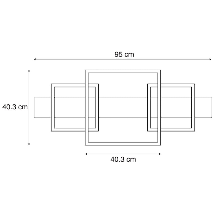 QAZQA Design plafondlamp zwart vierkant incl. LED 3-staps dimbaar