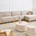 Beliani - VENG - Hoekbank 5-zits - Taupe - Linkszijdig - Polyester